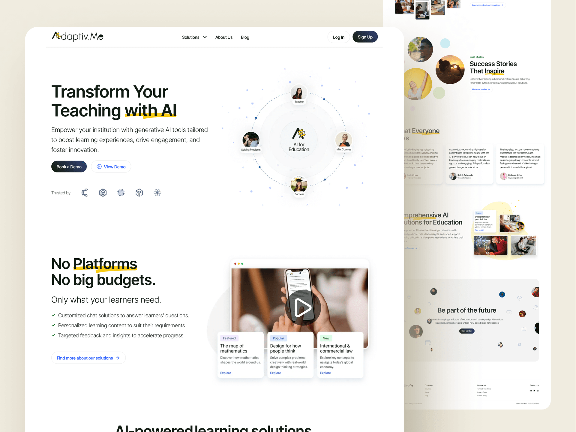 Adaptive.me web design