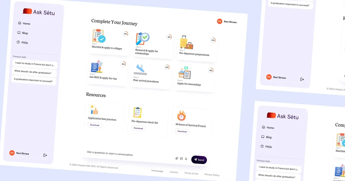 AI career coach for the next decision project mockup